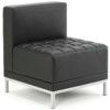 Infinity Leather Straight Back Chair Black thumbnail-0