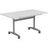 1200mm RECTANGULAR TILT TOP TABLE - SILVER/WHITE thumbnail-0