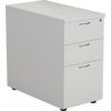 3 DRAWER 800mm DESK HIGH PEDESTAL - WHITE thumbnail-0