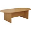 Oval Meeting Table, Oak, 2400mm Wide thumbnail-0