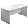 Panel Rectangular Desk, White, 1200 x 800mm thumbnail-0