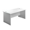 Panel Rectangular Desk, White, 1400 x 800mm thumbnail-0