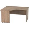 1400mm Crescent Left Hand Panel End Desk Birch thumbnail-0