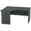 1400mm Crescent Left Hand Panel End Desk Black thumbnail-0