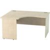 1400mm Crescent Left Hand Panel End Desk Maple thumbnail-0