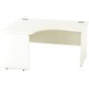 1400mm Crescent Left Hand Panel End Desk White thumbnail-0