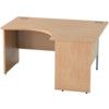 1400mm Crescent Right Hand Panel End Desk Beech thumbnail-0