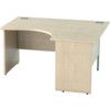 1400mm Crescent Right Hand Panel End Desk Maple thumbnail-0