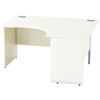 1400mm Crescent Right Hand Panel End Desk White thumbnail-0