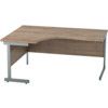 1600mm Crescent Left Hand Cantilever Desk Grey/Birch thumbnail-0