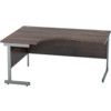 1600mm Crescent Left Hand Cantilever Desk Grey/Walnut thumbnail-0