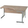 1600mm Crescent Right Hand Cantilever Desk Grey/Birch thumbnail-0