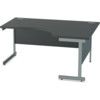 1600mm Crescent Right Hand Cantilever Desk Grey/Black thumbnail-0