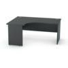 1600mm Crescent Left Hand Panel End Desk Black thumbnail-0