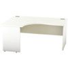 1600mm Crescent Left Hand Panel End Desk White thumbnail-0