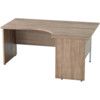 1600mm Crescent Right Hand Panel End Desk Birch thumbnail-0