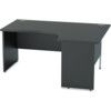 1600mm Crescent Right Hand Panel End Desk Black thumbnail-0