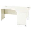 1600mm Crescent Right Hand Panel End Desk White thumbnail-0