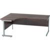 1800mm Crescent Left Hand Cantilever Desk Grey/Walnut thumbnail-0