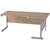 1800mm Crescent Right Hand Cantilever Desk Grey/Birch thumbnail-0