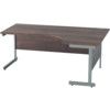 1800mm Crescent Right Hand Cantilever Desk Grey/Walnut thumbnail-0