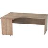 1800mm Crescent Left Hand Panel End Desk Birch thumbnail-0