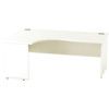 1800mm Crescent Left Hand Panel End Desk White thumbnail-0