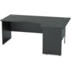 1800mm Crescent Right Hand Panel End Desk Black thumbnail-0