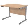 1000mm Rectangular Cantilever Desk Grey/Beech thumbnail-0