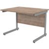 1000mm Rectangular Cantilever Desk Grey/Birch thumbnail-0