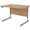 1000mm Rectangular Cantilever Desk Grey/Light Oak thumbnail-0