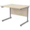 1000mm Rectangular Cantilever Desk Grey/Maple thumbnail-0