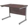 1000mm Rectangular Cantilever Desk Grey/Walnut thumbnail-0