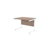 1000mm Rectangular Cantilever Desk White/Birch thumbnail-0