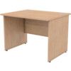 1000mm Rectangular Panel End Desk Beech thumbnail-0