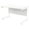 1200mm Rectangular Cantilever Desk White/White thumbnail-0