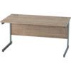 1400mm Rectangular Cantilever Desk Grey/Birch thumbnail-0