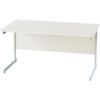 1400mm Rectangular Cantilever Desk White/White thumbnail-0