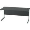 1600mm Rectangular Cantilever Desk Grey/Black thumbnail-0