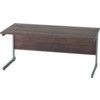 1600mm Rectangular Cantilever Desk Grey/Walnut thumbnail-0