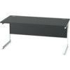 1600mm Rectangular Cantilever Desk White/Black thumbnail-0