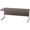 1800mm Rectangular Cantilever Desk Grey/Walnut thumbnail-0