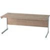 1800mm Rectangular Cantilever Desk Silver/Birch thumbnail-0