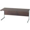 1800mm Rectangular Cantilever Desk Silver/Walnut thumbnail-0