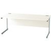 1800mm Rectangular Cantilever Desk Silver/White thumbnail-0