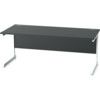 1800mm Rectangular Cantilever Desk White/Black thumbnail-0