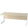 1800mm Rectangular Cantilever Desk White/Maple thumbnail-0