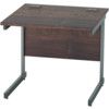 800mm Rectangular Cantilever Desk Grey/Light Oak thumbnail-0