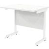 800mm Rectangular Cantilever Desk White/White thumbnail-0