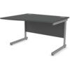 1200mm Wave Left Hand Cantilever Desk Grey/Black thumbnail-0